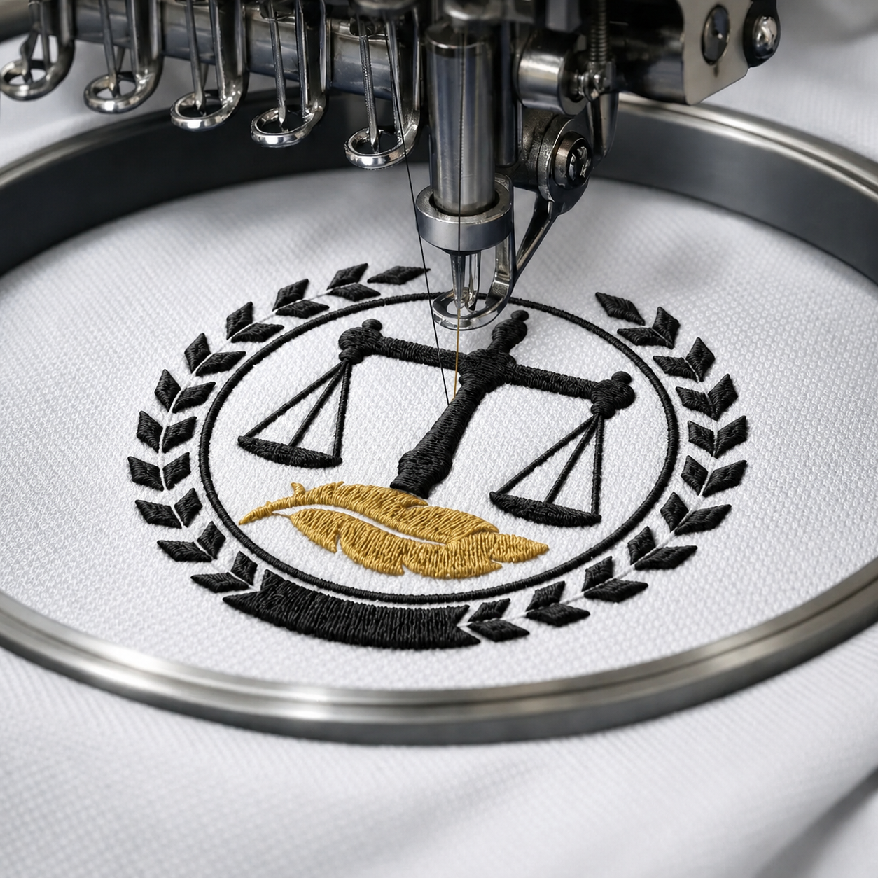 Advocate Logo Embroidered - White Lawyer Polo T-shirt