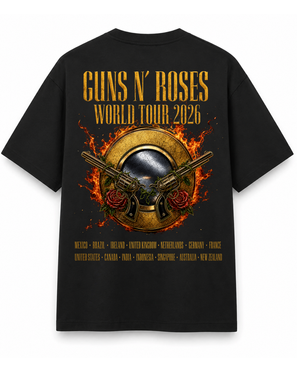 Guns n' Roses World Tour 2026 Oversized Tee