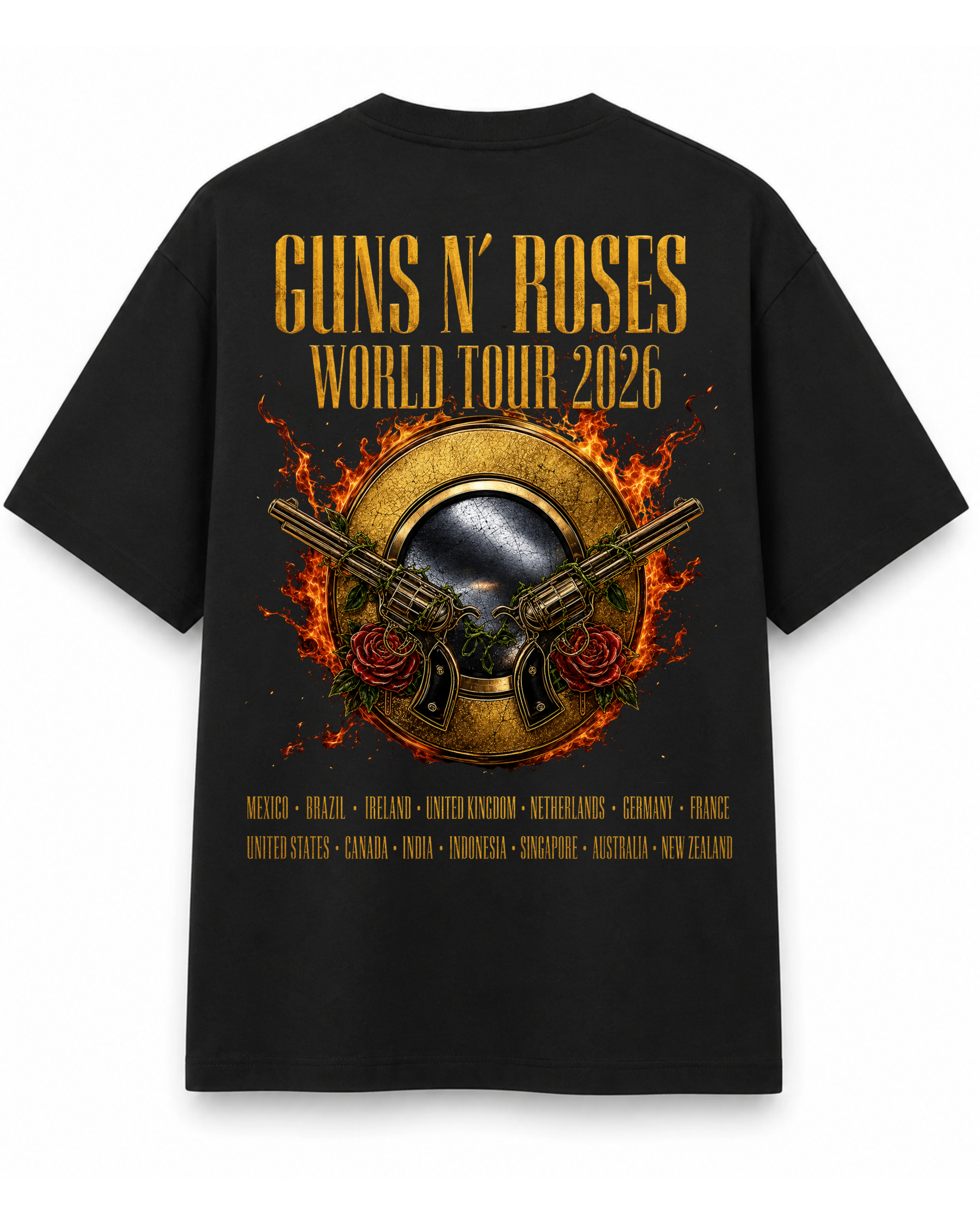 Guns n' Roses World Tour 2026 Oversized Tee