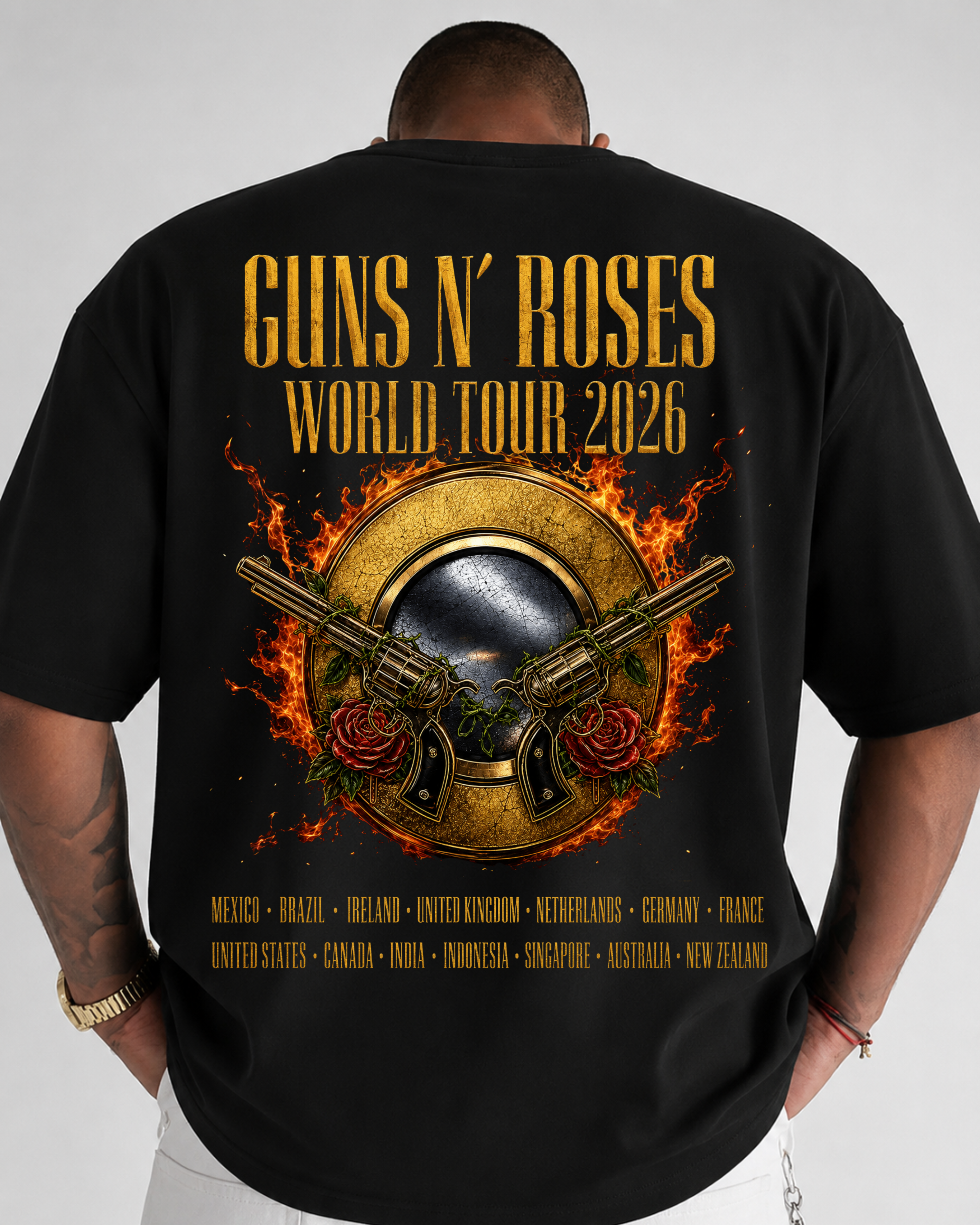 Guns n' Roses World Tour 2026 Oversized Tee