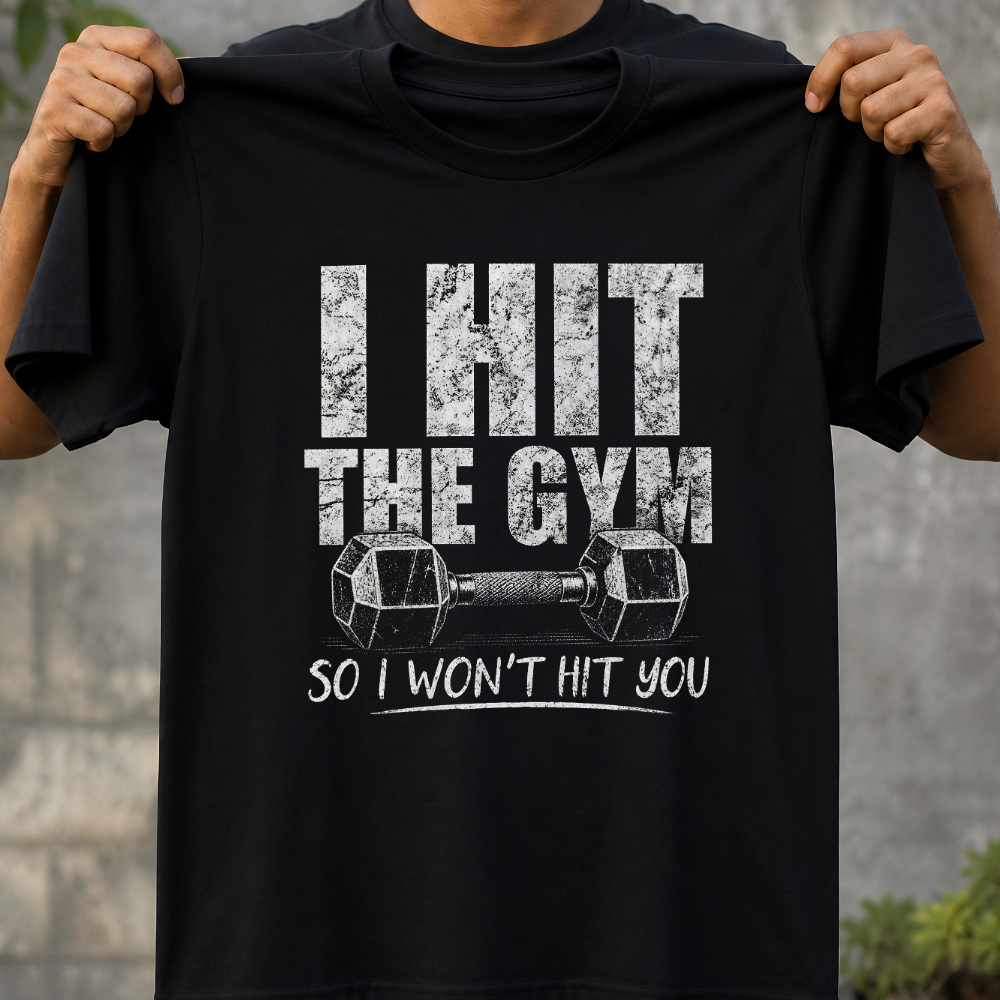 I Hit The Gym So I Won't Hit You T-Shirt