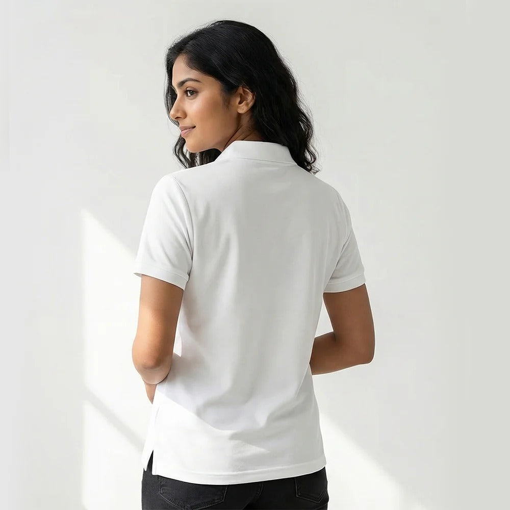 Advocate Logo Embroidered - White Lawyer Polo T-shirt