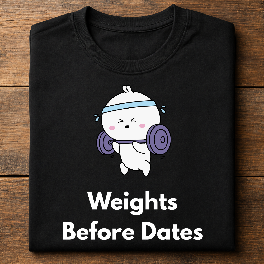 Weights Before Dates With Cartoon Unisex T-Shirt