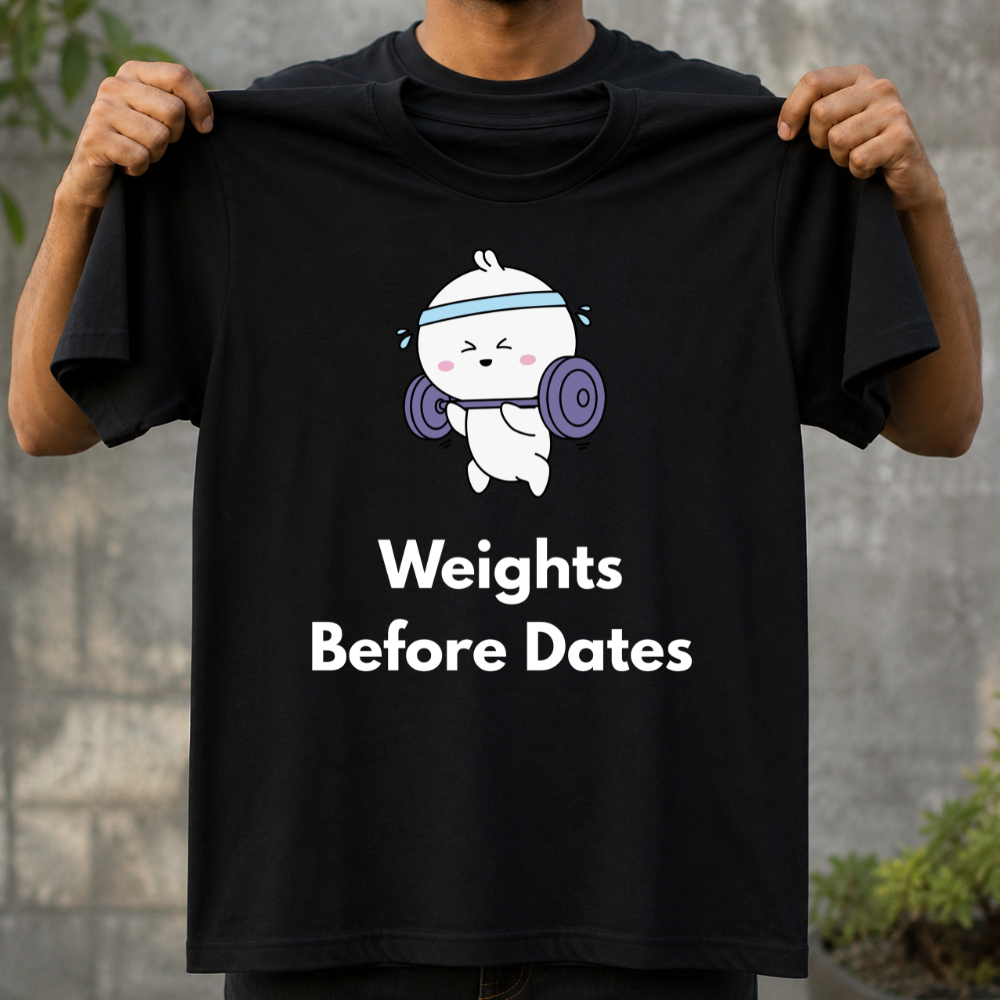 Weights Before Dates With Cartoon Unisex T-Shirt