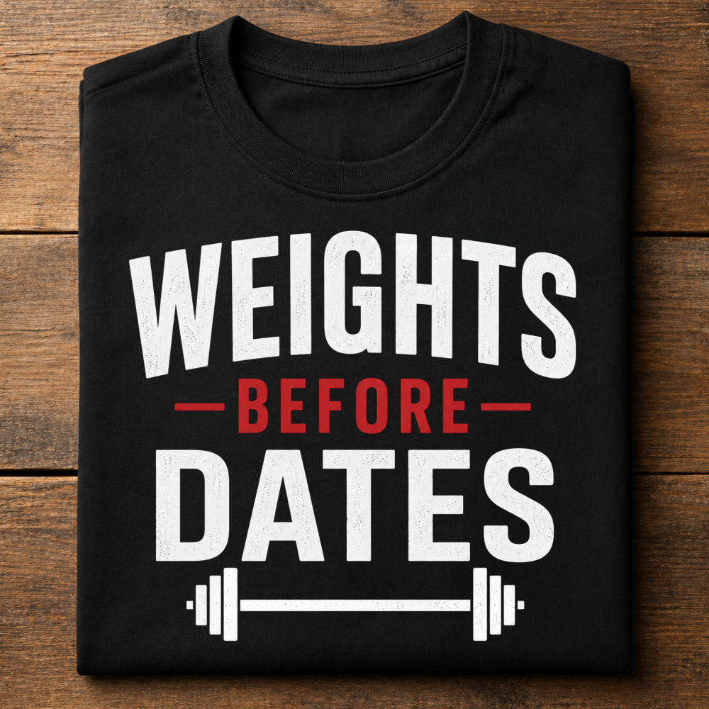 Weights Before Dates Unisex T-Shirt