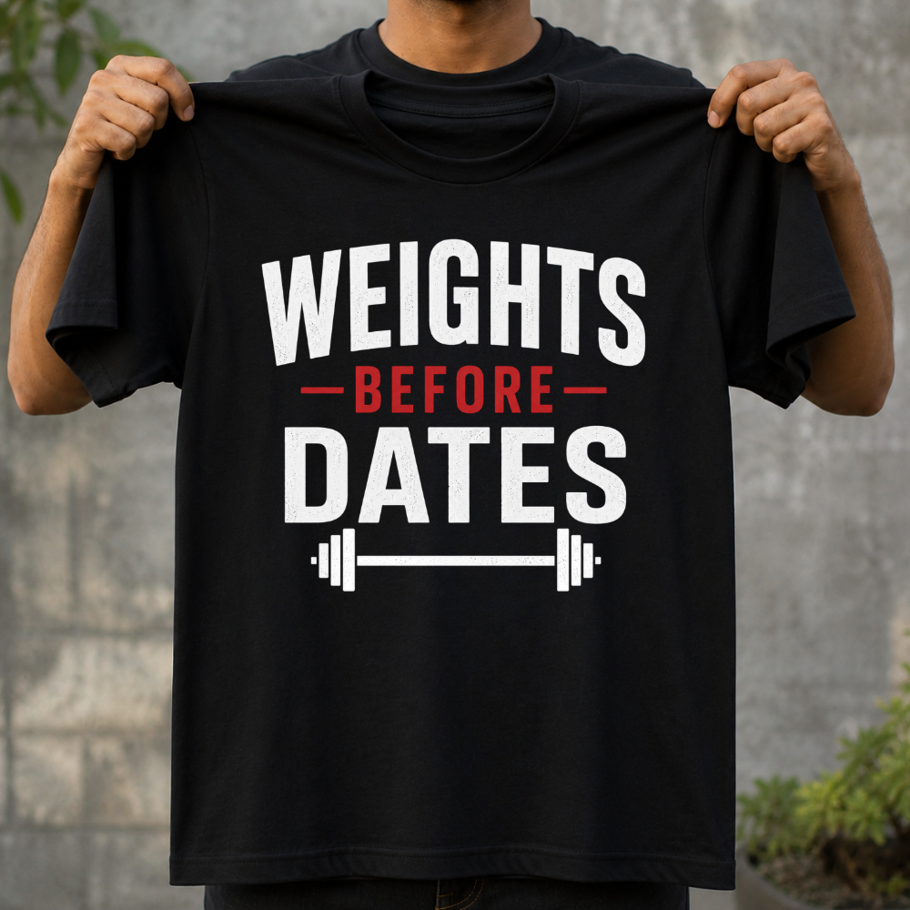 Weights Before Dates Unisex T-Shirt